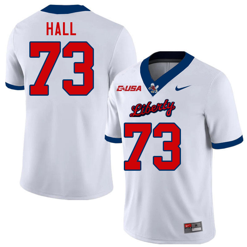 Liberty Flames #73 Jordan Hall College Football Jerseys Stitched-White